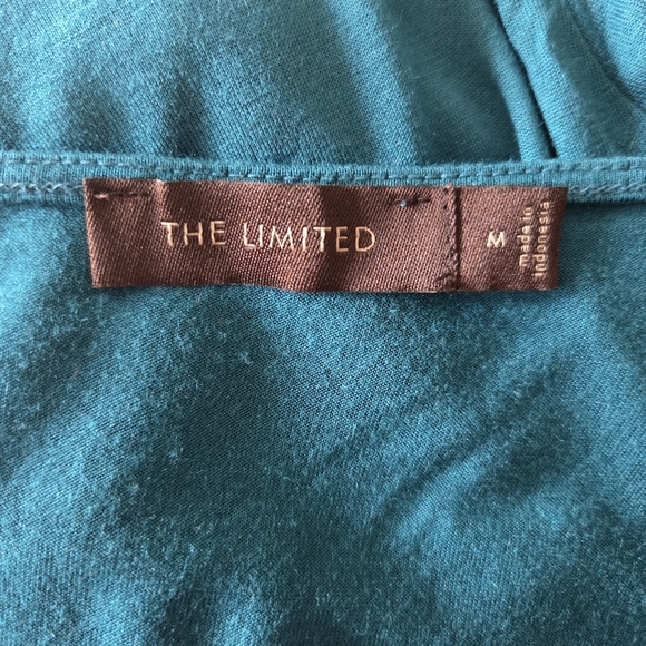 The Limited Teal Drape Neck Blouse - Picture 4 of 4